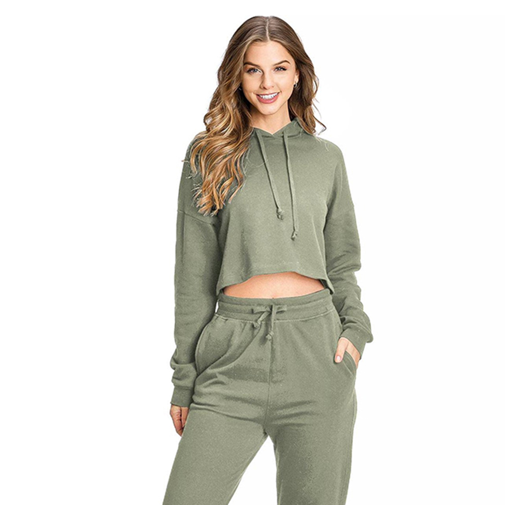 Women's Crop Hoodies Sets